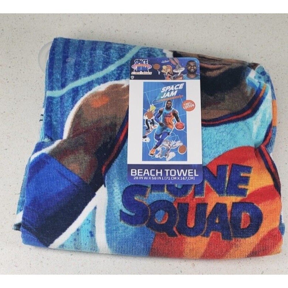 Lebron James Space Jam Beach Towel "28" X 58" Blue